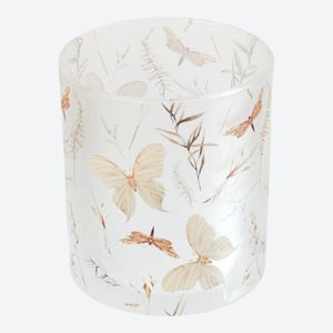 Teelichthalter mit Schmetterlings-Muster, ca. 7x8cm