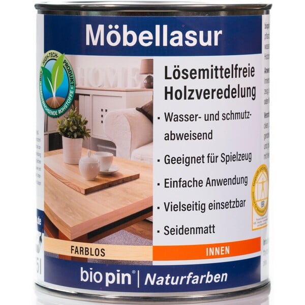 Bild 1 von biopin Möbellasur farblos 0,75 l