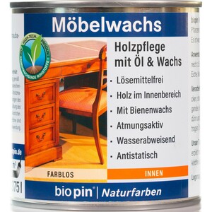 biopin Möbelwachs farblos 0,375 l