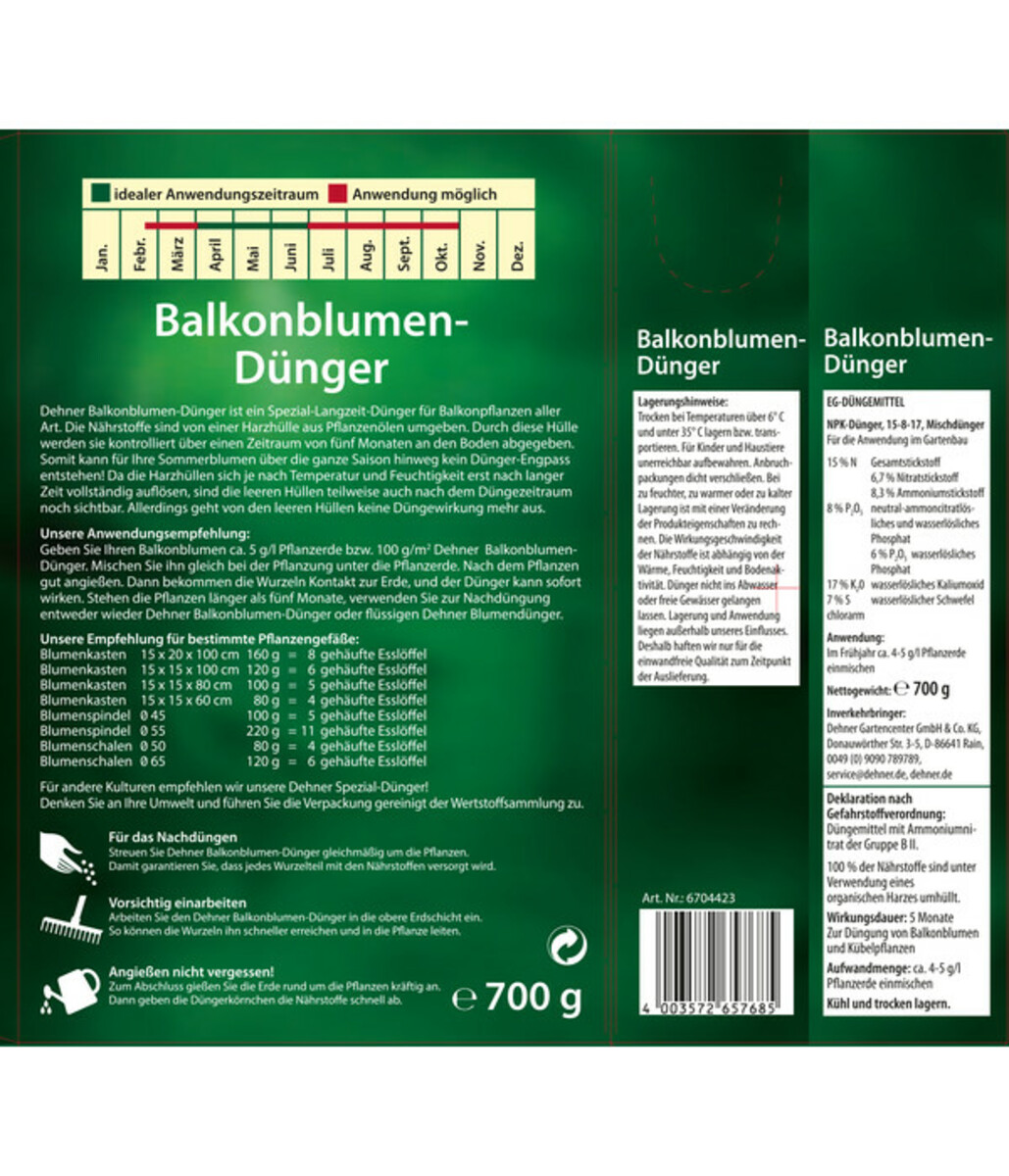 Bild 2 von Dehner Balkonblumen-Dünger