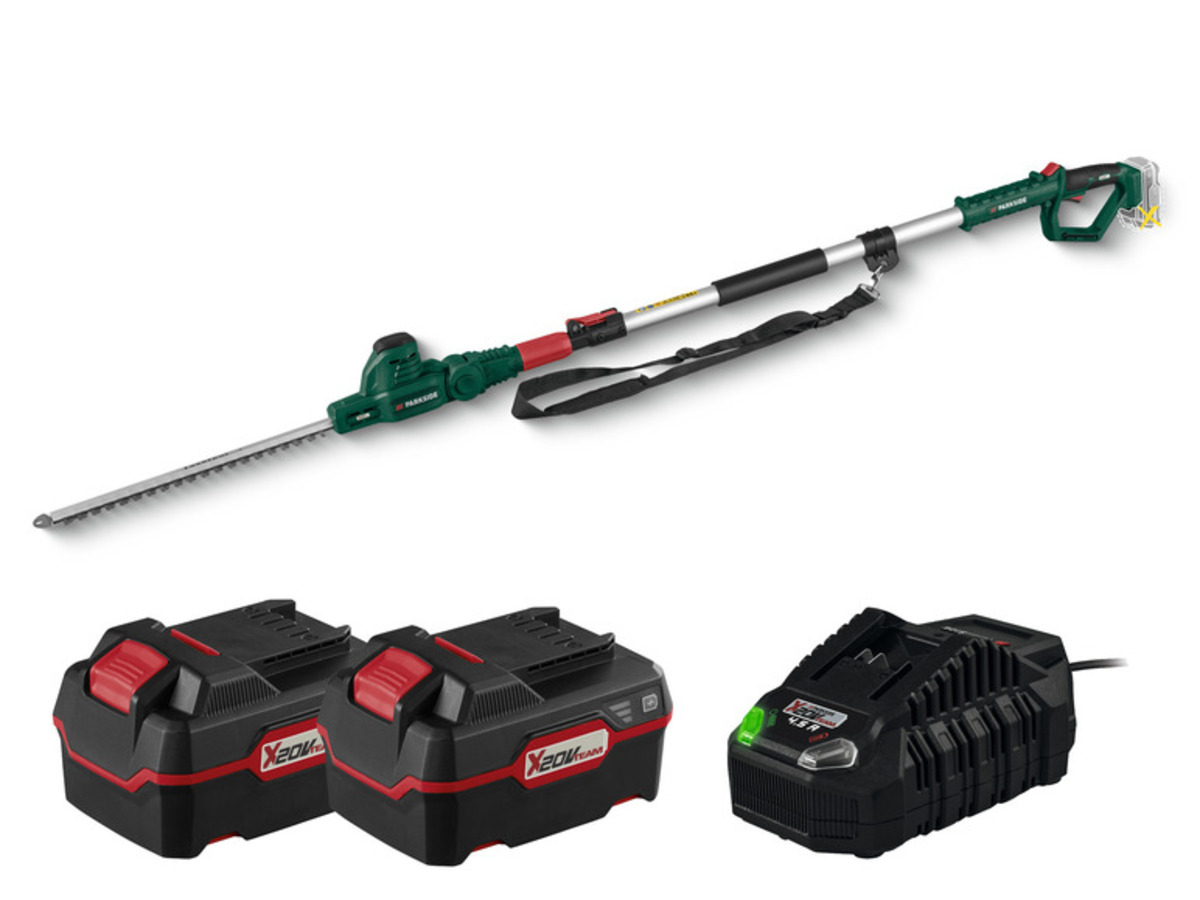 Bild 1 von PARKSIDE® 20 V Akku-Teleskop-Heckenschere »PTHSA 20-Li B3«, Set mit 2 Akkus und Ladegerät