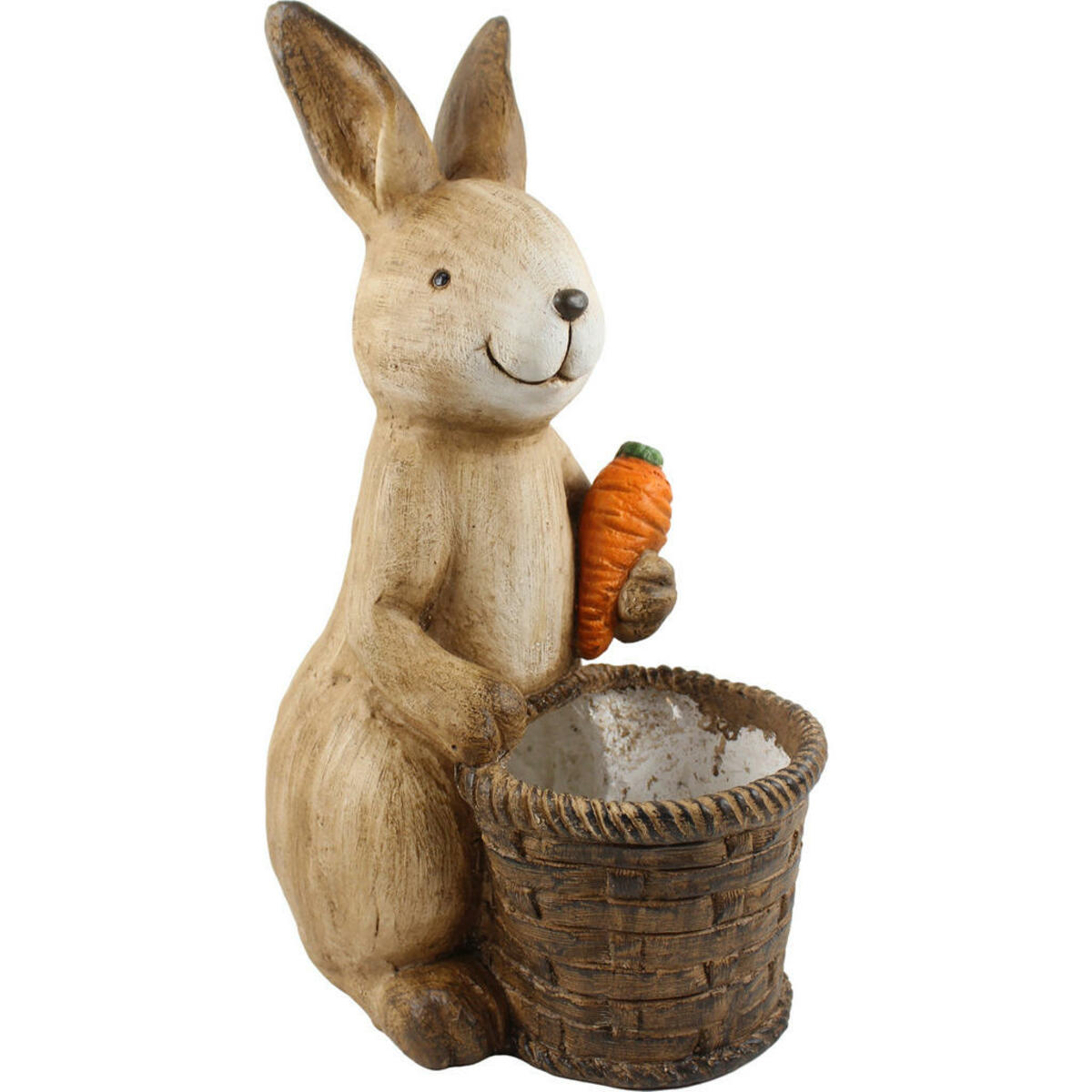 Bild 1 von Dekohase, Braun, Rot, Stein, Hase, Hase, 29.5x47x19.2 cm, Kunsthandwerk, zum Stellen, handgemacht, handgemalt, Dekoration, Saisonartikel, Ostern