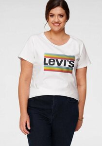 Levi's® Plus Rundhalsshirt »The Perfect Tee Pride Edition« mit Regenbogen-Batwing-Logodruck