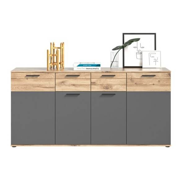 Bild 1 von Kommode Mason Basalt grau braun / Nox Oak 180x87x40 cm