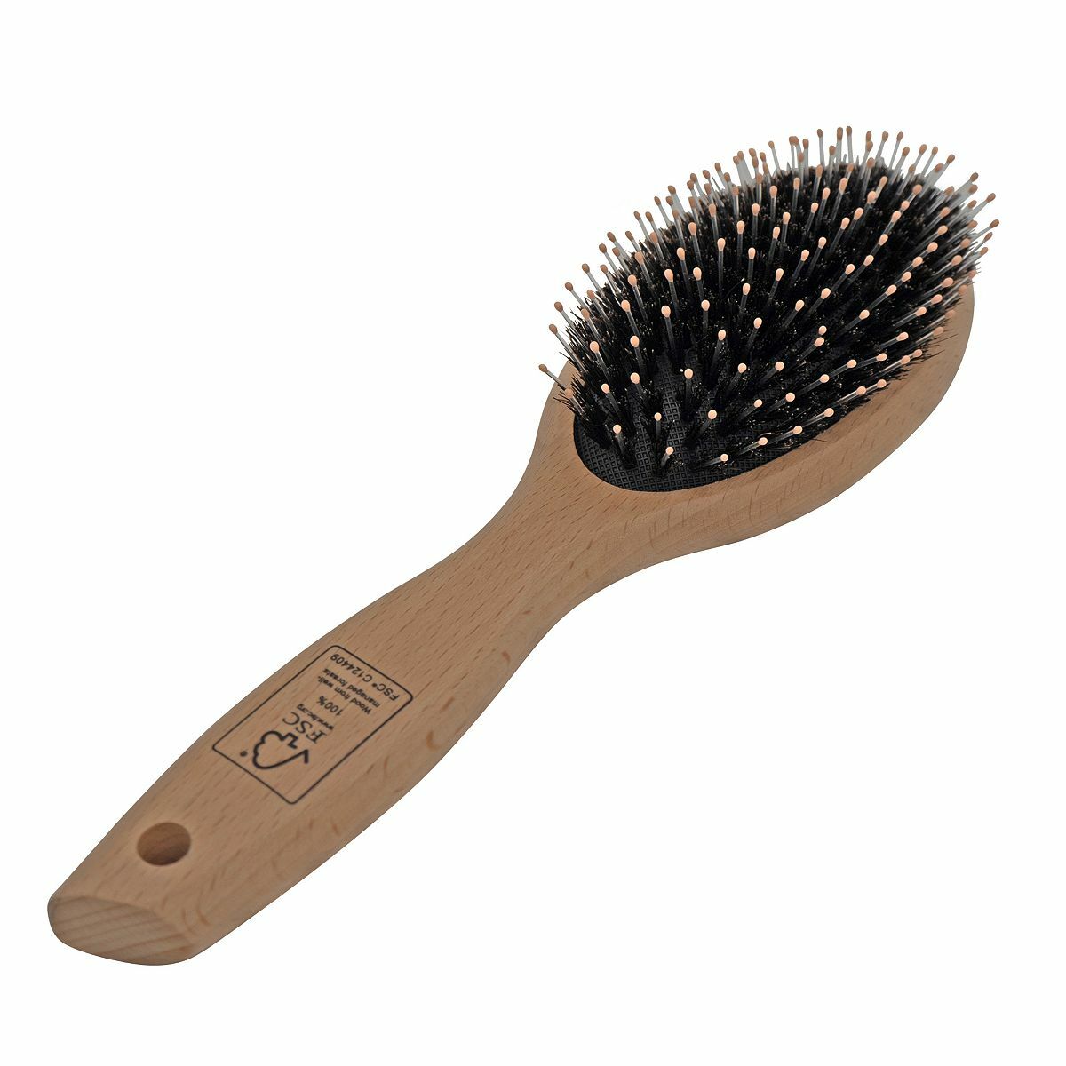 Bild 1 von GUILIA Kissenbürste oval, Nylon- & Naturborsten mit Buchenholz, für feines Haar