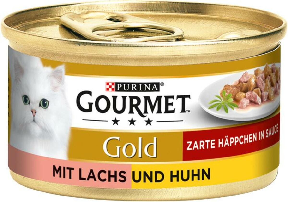 Bild 1 von Gourmet Gold Zarte Häppchen in Sauce mit Lachs & Huhn