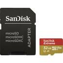 Bild 1 von microSDHC-Karte 32 GB SanDisk Extreme® Mobile Class 10, UHS-I, UHS-Class
3, v30 Video Speed Class inkl. SD-Adapter, A1-L