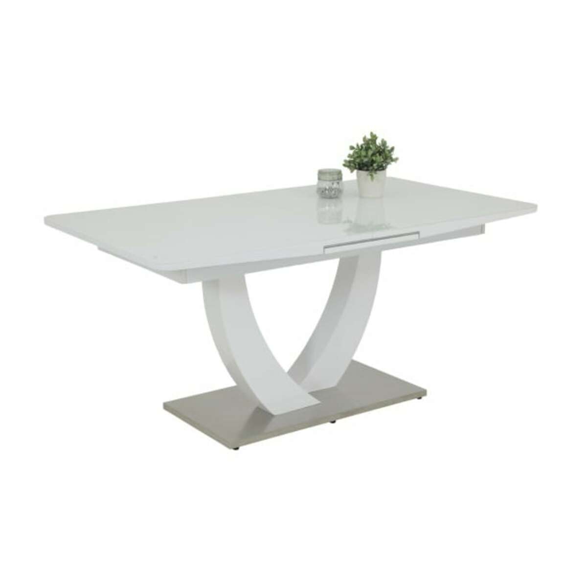 Bild 1 von Tisch Maria Weiß/Edelstahl 160(200)x76x90