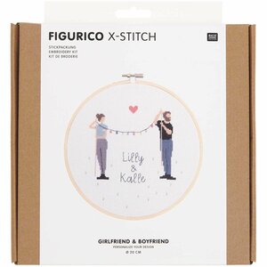 Rico Design Figurico Stickpackung Girlfriend & Boyfriend 20cm