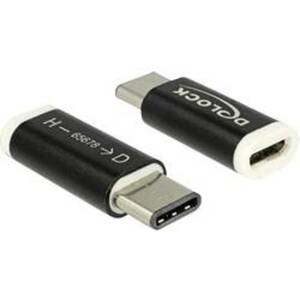 USB 2.0 Adapter [1x USB-C™ Stecker - 1x USB 2.0 Buchse Micro-B] Schwarz Delock