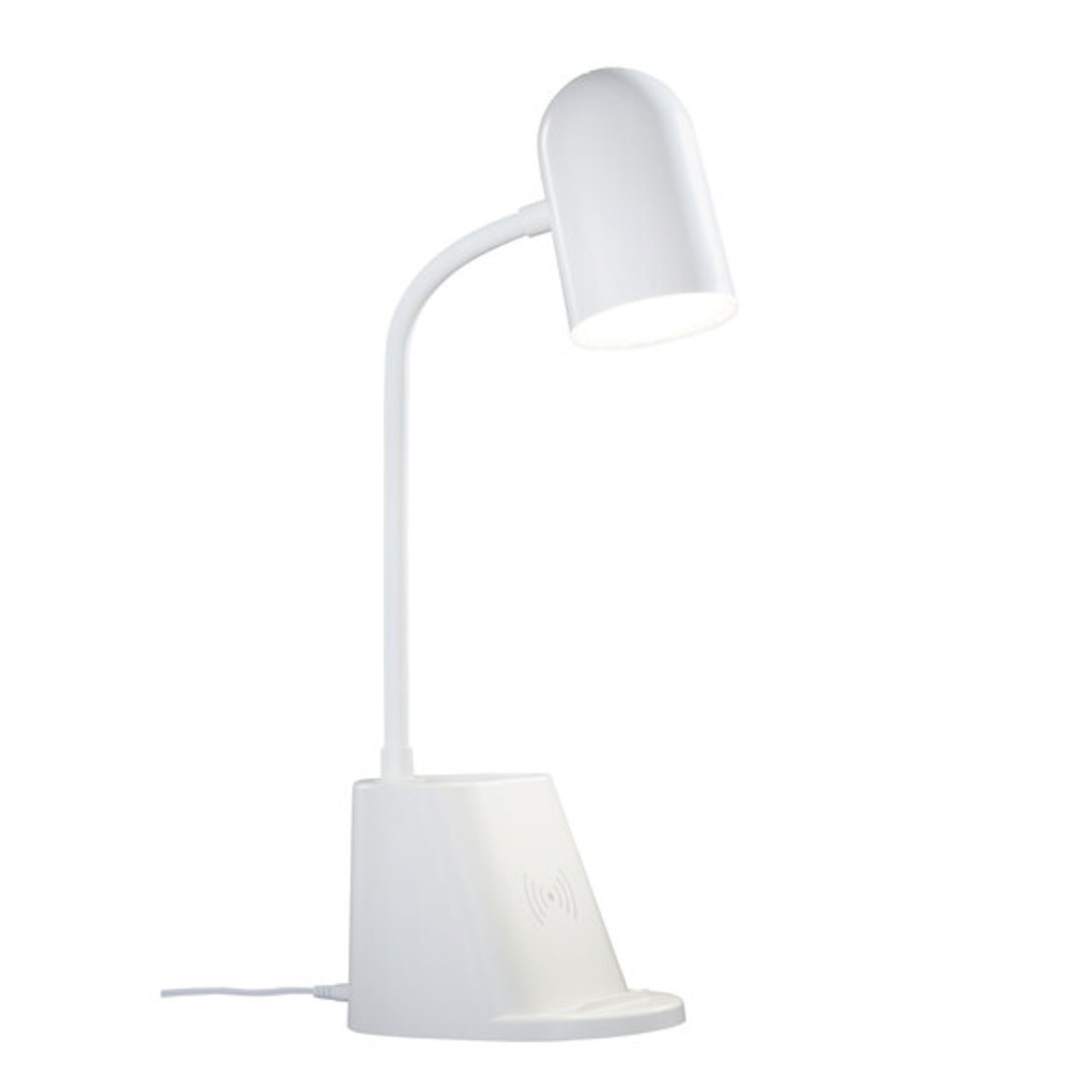 Bild 1 von LED-Tischleuchte mit Wireless-Ladefunktion rund, weiß – Energieeffizienzklasse E