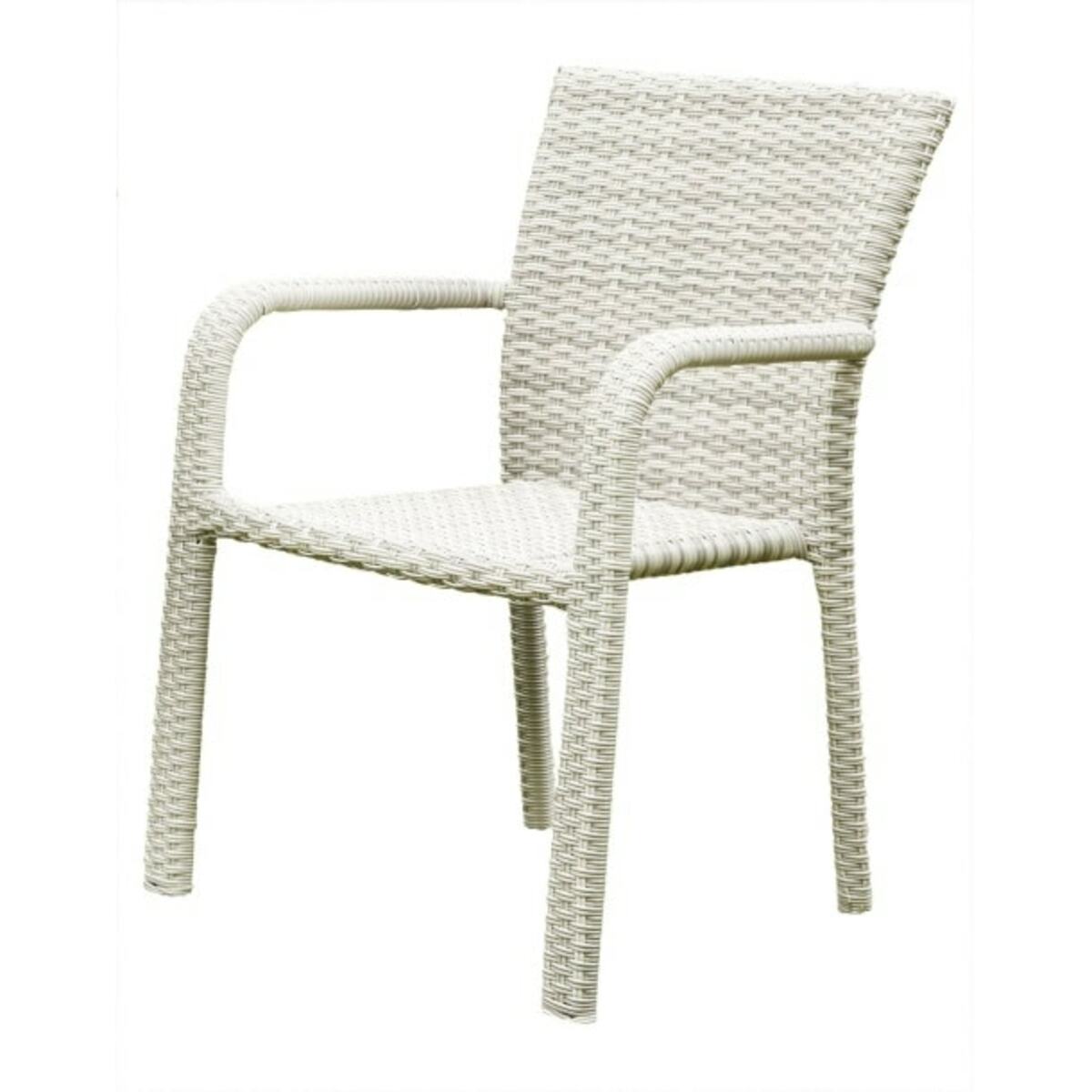 Bild 1 von Stapelstuhl Aquadilla 57x83x61 cm grau/weiß Kunststoffgeflecht