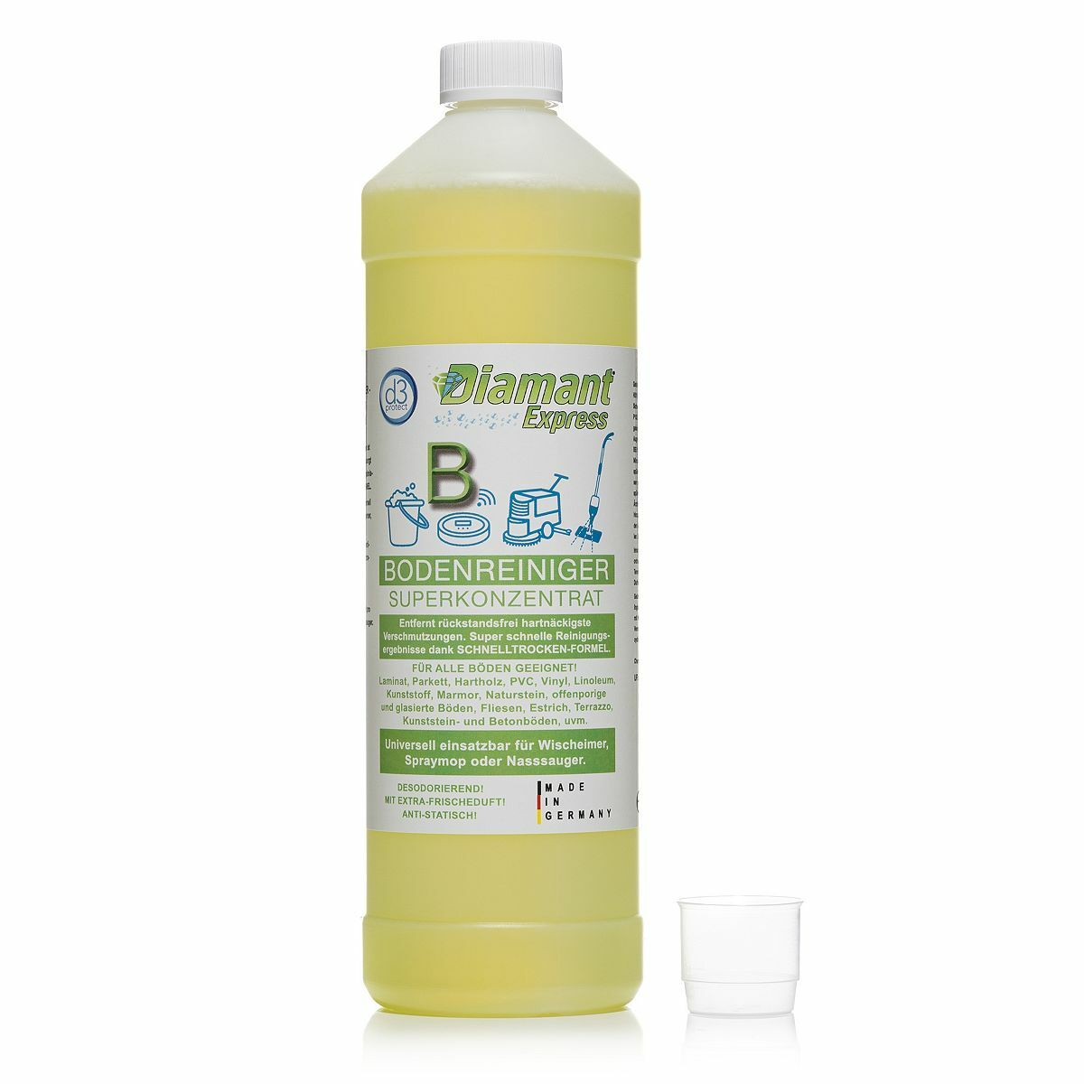Bild 1 von d3 protect® Bodenreiniger Superkonzentrat für alle Bodenarten 1l