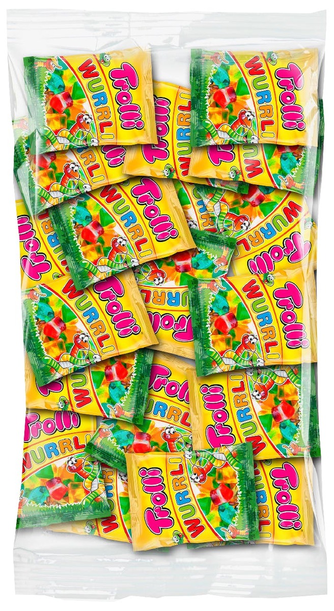 Bild 1 von Trolli Weingummi Wurrli 100 Portionen x 10 g (1kg)