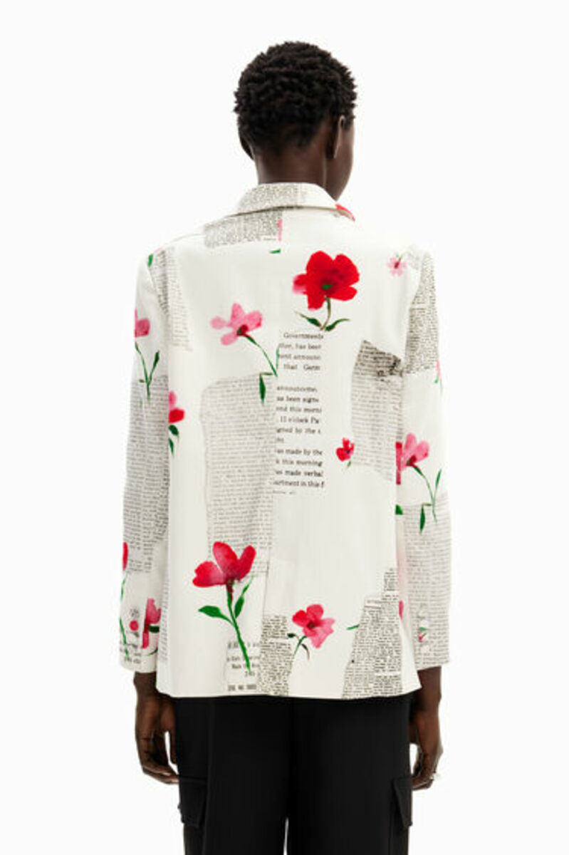 Bild 1 von Gerade geschnittener Blazer Text Blumen