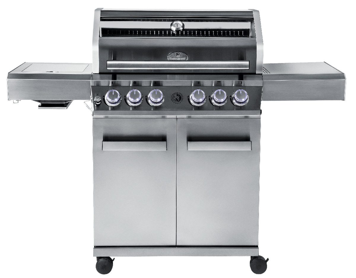 Bild 1 von CHEF CUISINE Gasgrill, Edelstahl / Stahl, 145 x 56 x 117 cm, 4 Hauptbrenner, Infrarot-3D-Brenner, Ablagetisch, mit LED-Licht, fahrbar, silber