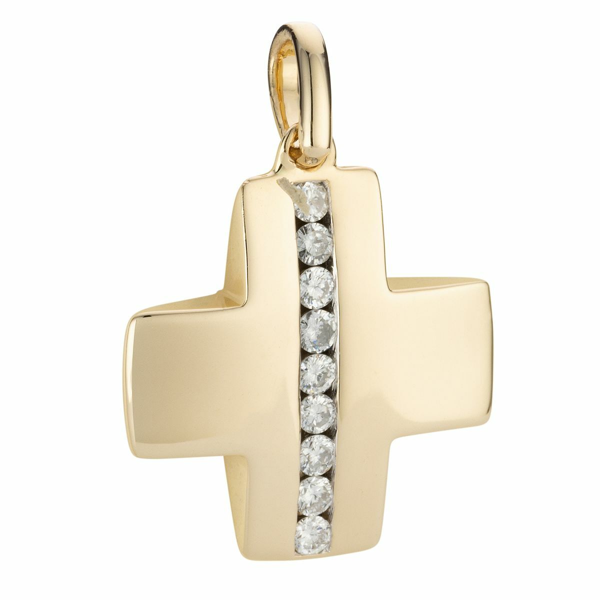 Bild 1 von DIAMOUR Kreuz-Anhänger 9 Brillanten zus. ca. 0,20ct Gold 585