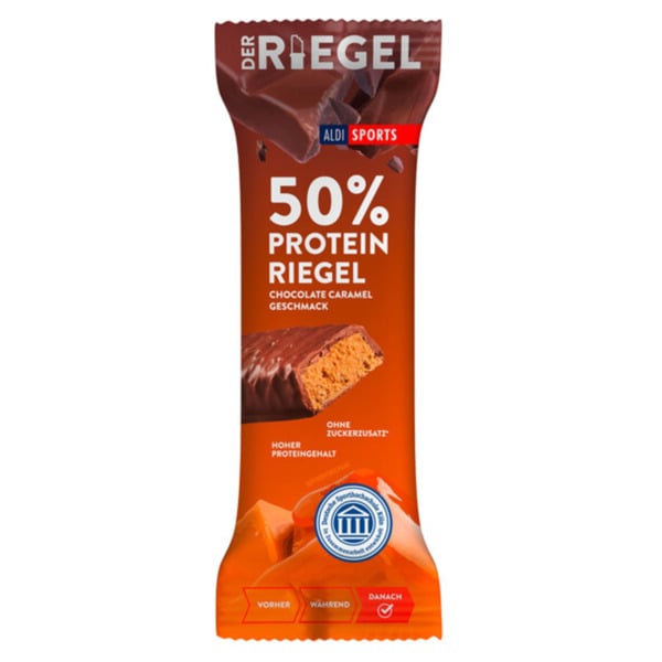 Bild 1 von 50 % Protein-Riegel Chocolate-Caramel, 6er Set (6 x 45 g = 270 g)