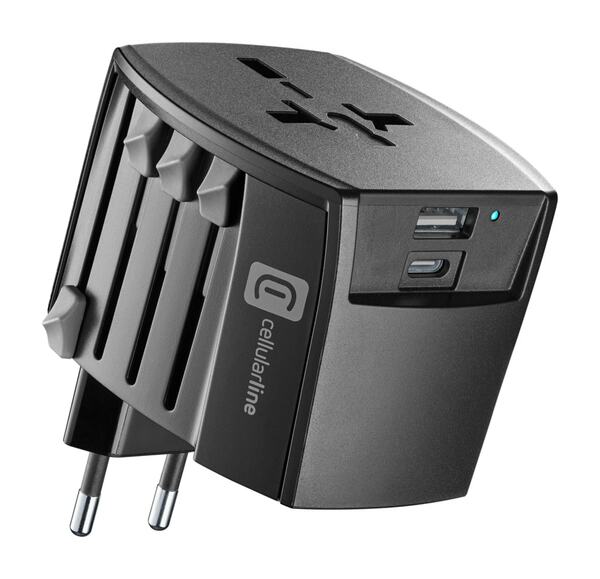 Bild 1 von Dual Port World Travel Charger 20W Black (60473)