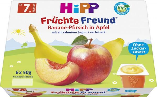 Bild 1 von Hipp Früchte-Freund Banane-Pfirsich in Apfel