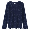 Bild 1 von Mädchen Langarmshirt mit Allover-Print DUNKELBLAU