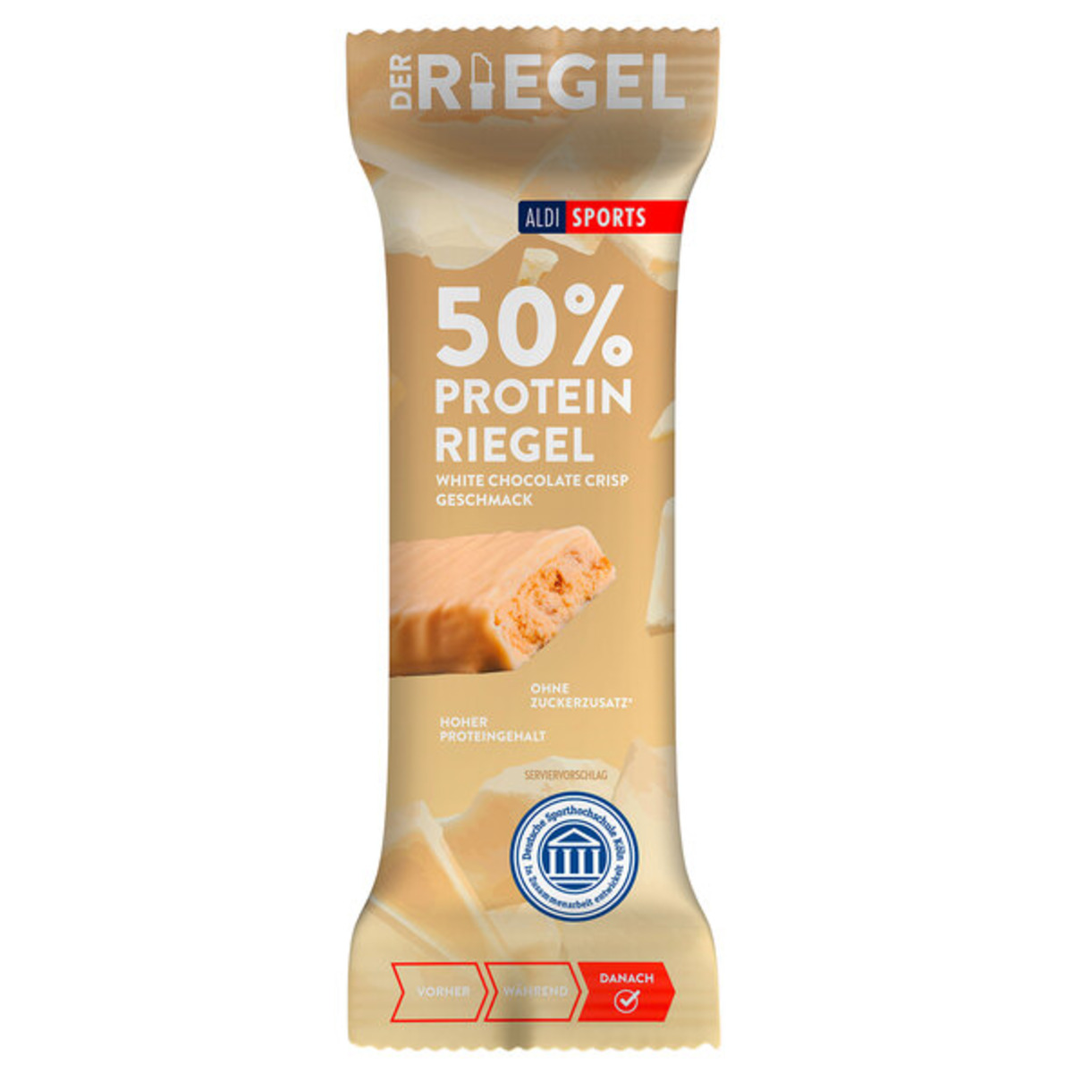 Bild 1 von 50 % Protein-Riegel White Chocolate Crisp, 6er Set (6 x 45 g = 270 g)