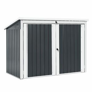 HOME DELUXE Mülltonnenbox BASURA - 2x 240l abschließbare Türen aufklappbares Dach