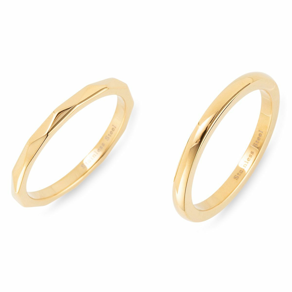 Bild 1 von MY SECRET 2tlg. Ring-Set strukturiert poliert Edelstahl