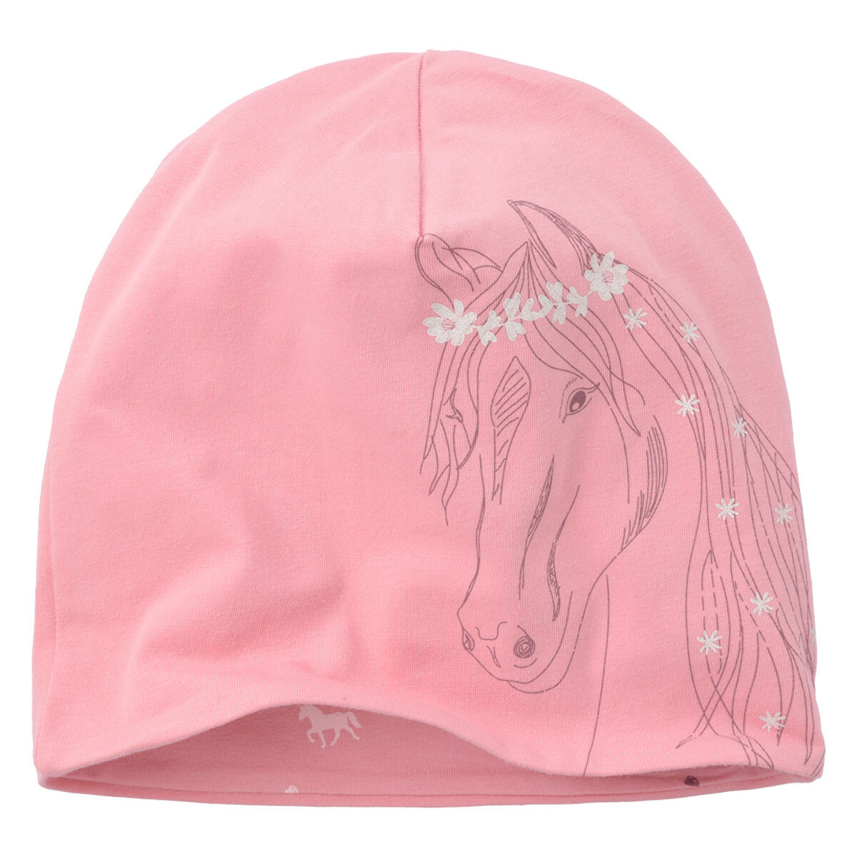 Bild 1 von Mädchen Beanie mit Pferde-Motiv ROSA