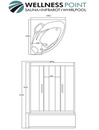 Bild 3 von PureHaven 2in1 Dampfdusche und Whirlpool 135x135 cm mit Aluminiumrahmen und komplettem Zubehör inklu