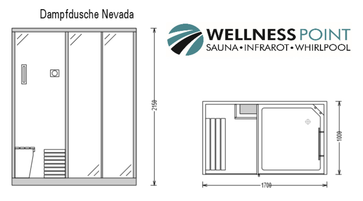 Bild 3 von PureHaven Luxus 2in1 Finnische Sauna und Dampfdusche 170x100 cm für 2 Personen Tropenbrause Rücken-