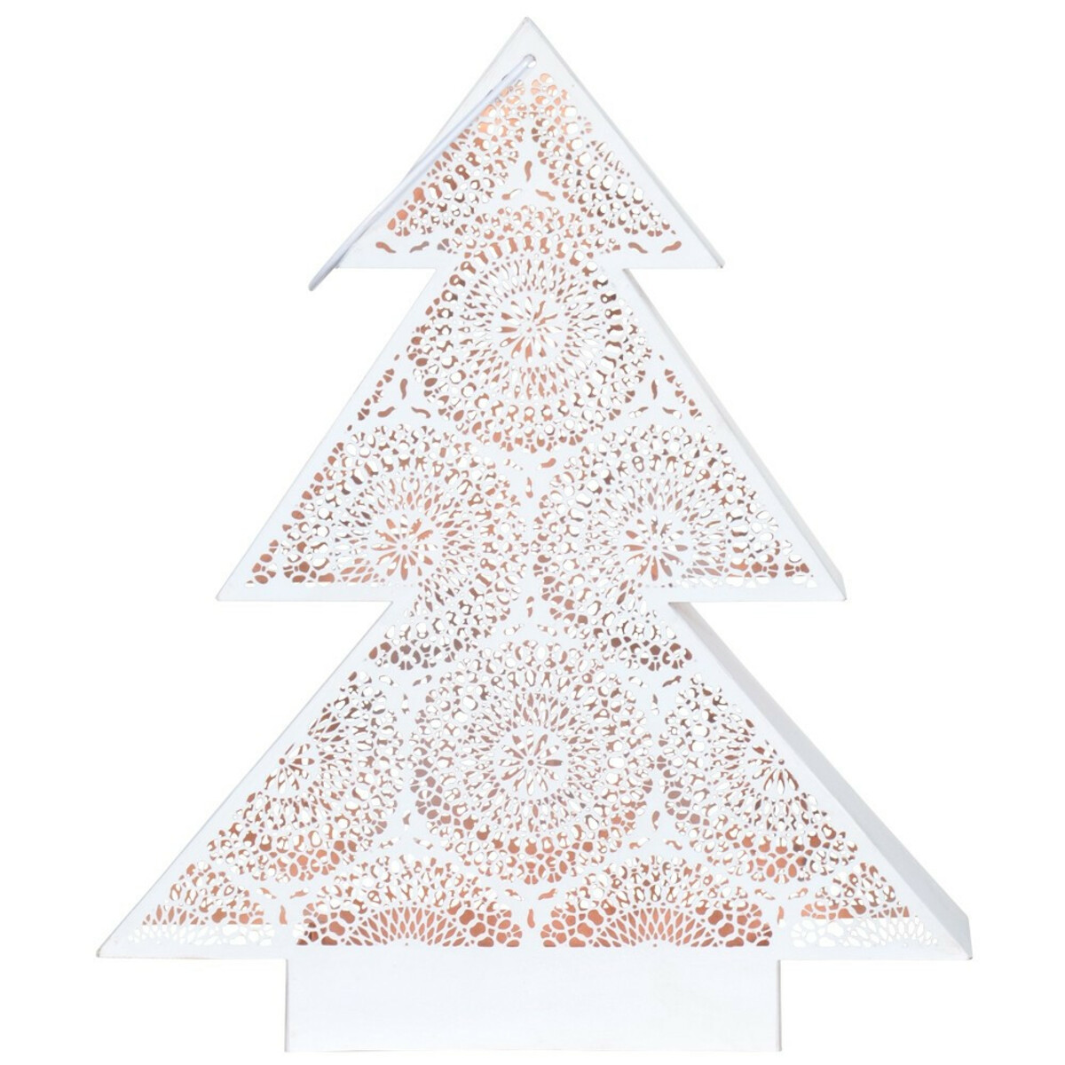 Bild 1 von Windlicht Tree 34x9x40 cm weiss/kupfer aus Metall