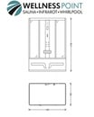 Bild 2 von PureHaven 2in1 Whirlpool und Dampfdusche 150x90 cm mit Tropenbrause Multimediasystem Sitzfläche Mass