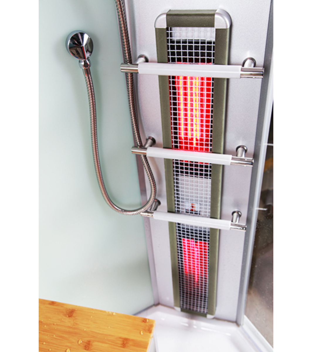 Bild 3 von PureHaven 2in1 Dampfdusche und Infrarotsauna 145x90 cm mit Aluminiumrahmen komplettem Zubehör Tropen