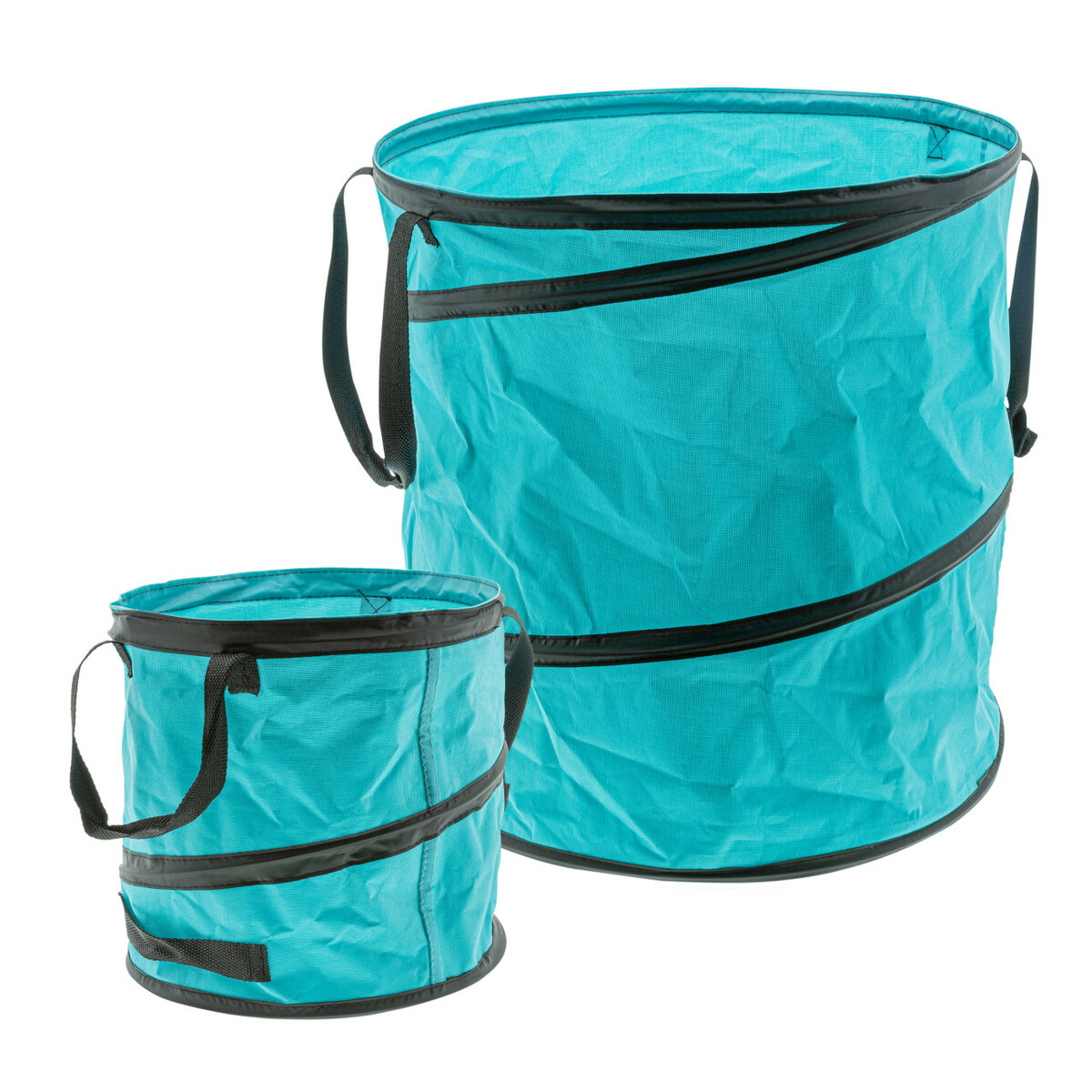 Bild 1 von 2er Set Garten-Laubsack PopUp 15 & 85 Liter, türkis selbststehend