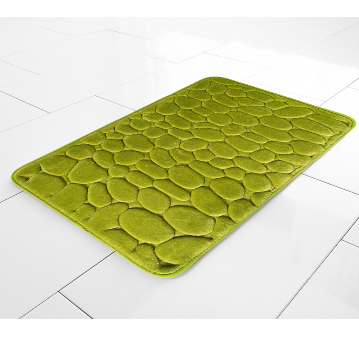 Bild 2 von Santosini 3D Weichschaum Badematte "Steinoptik", ca. 50 x 80 cm - Grün
