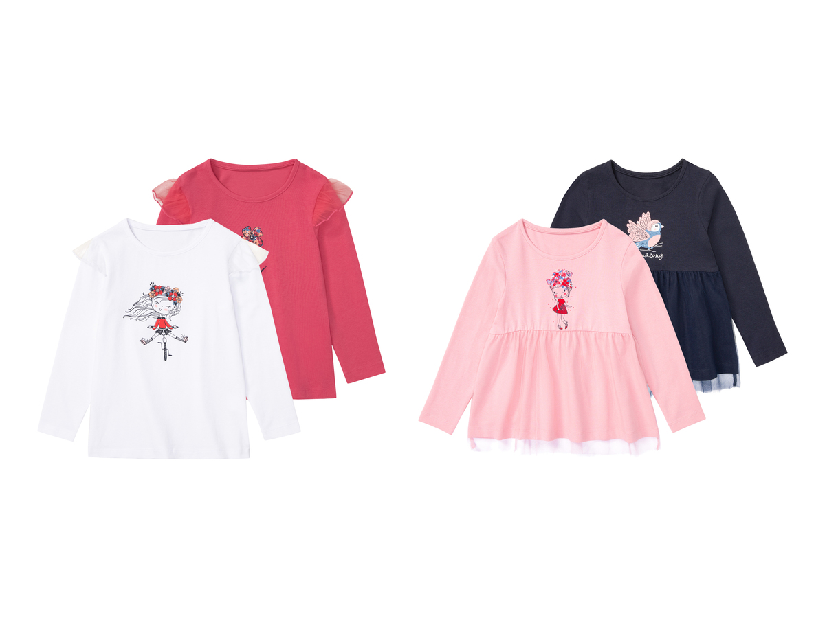 Bild 1 von lupilu® Kleinkinder Mädchen Langarmshirts, 2 Stück, langarm