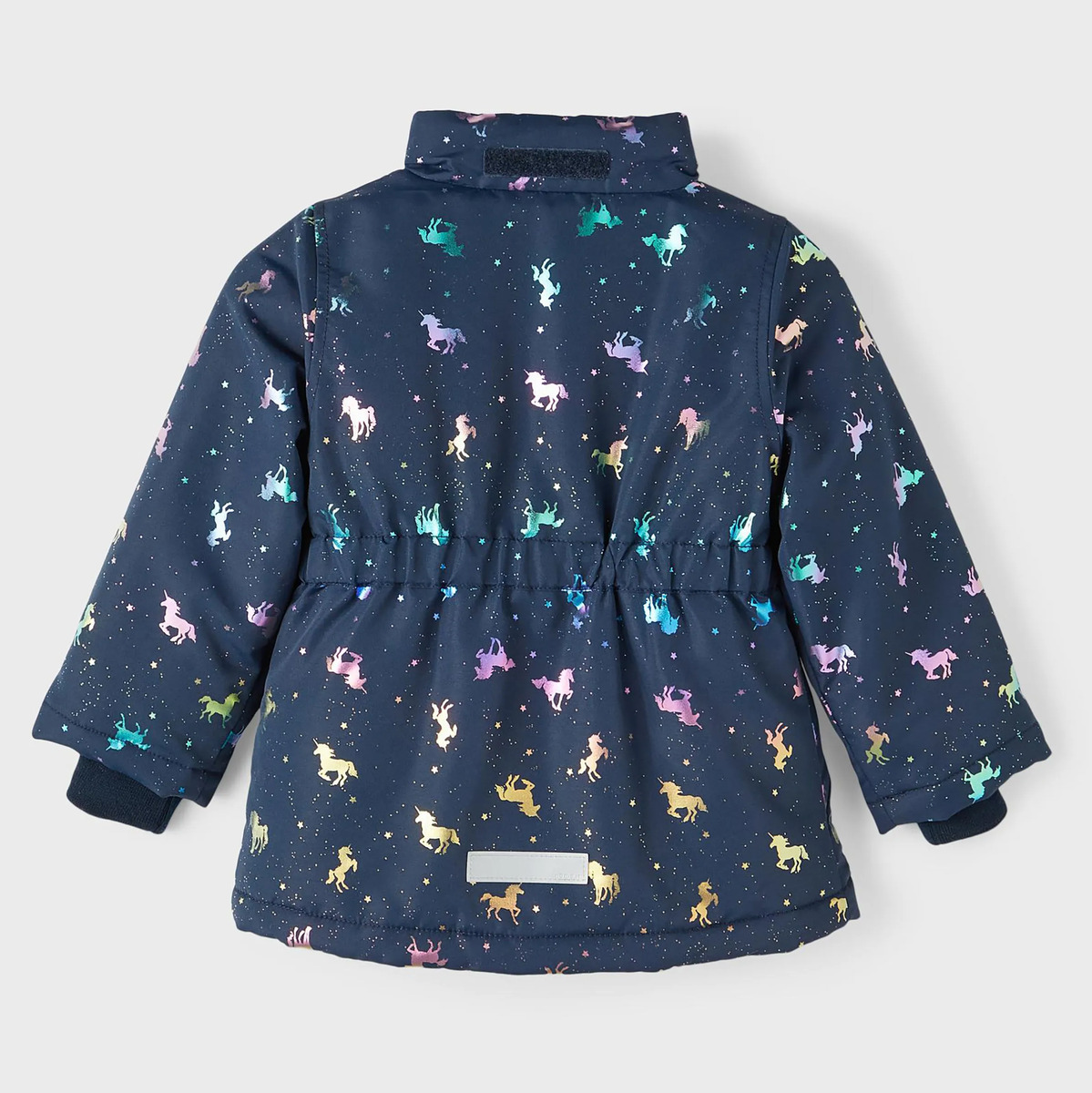 Bild 2 von Mädchen Steppjacke mit abnhembarer Kapuze und Pferde-Print
                 
                                                        Blau