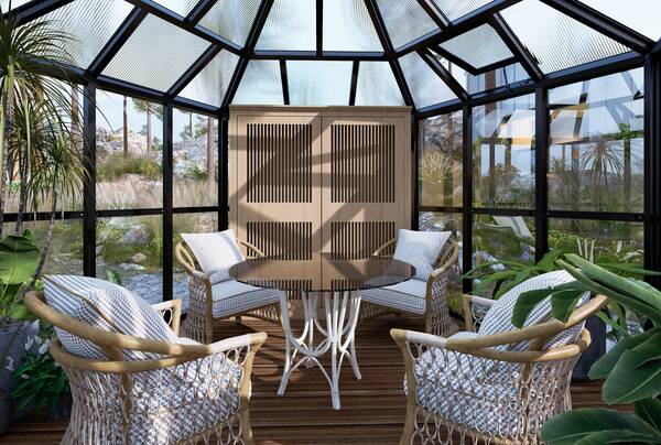 Bild 4 von HC Home & Living Wintergarten/Sommergarten haus, Gartenpavillon, ca. 390 x 343 x 290 cm