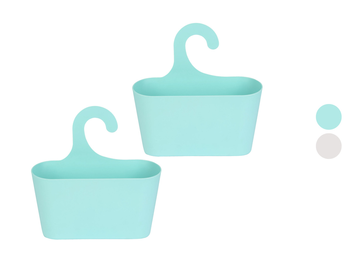 Bild 1 von LIVARNO home Multifunktionsaufbewahrungskorb, 2 Stück, mit Haken