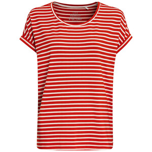 Damen T-Shirt mit Streifen ROT / WEISS