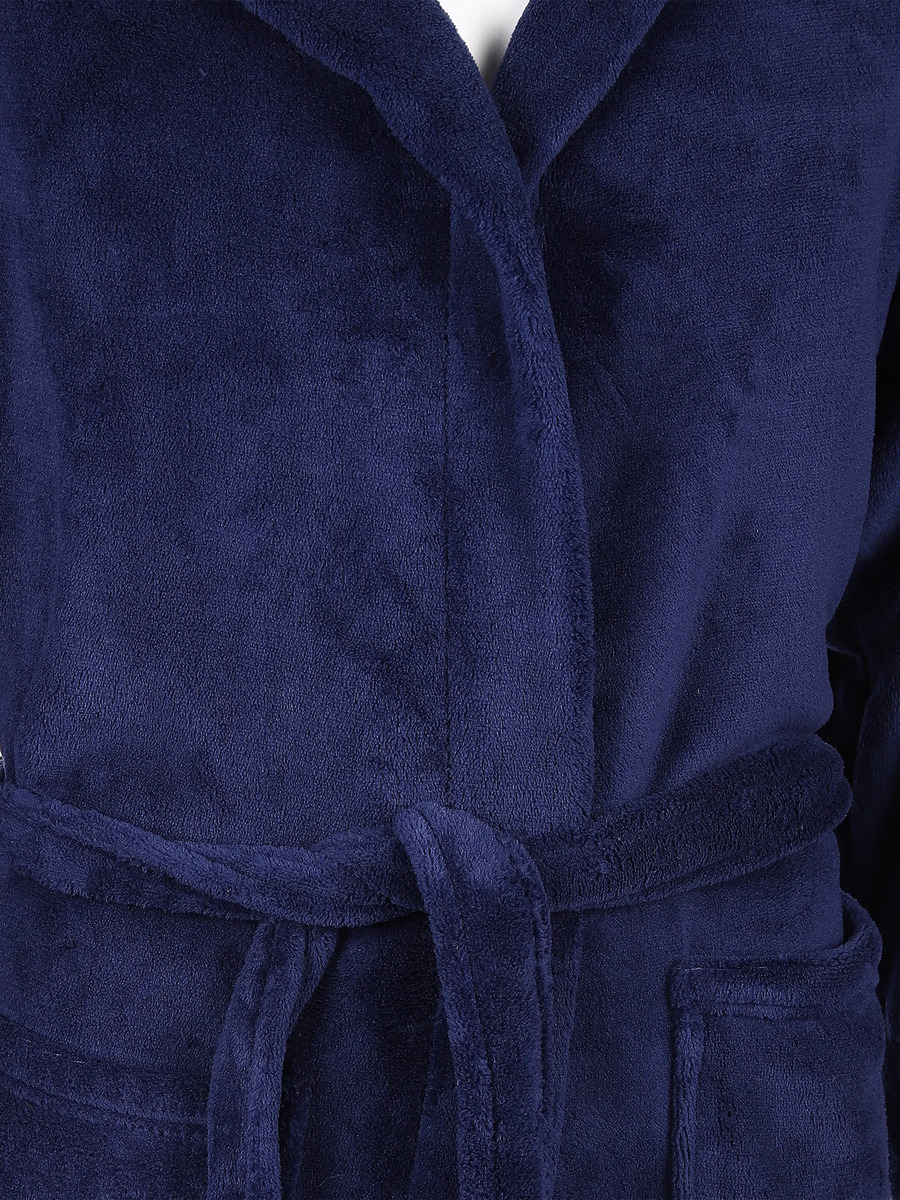 Bild 3 von Unisex Teddy Bademantel mit Kapuze
                 
                                                        Blau