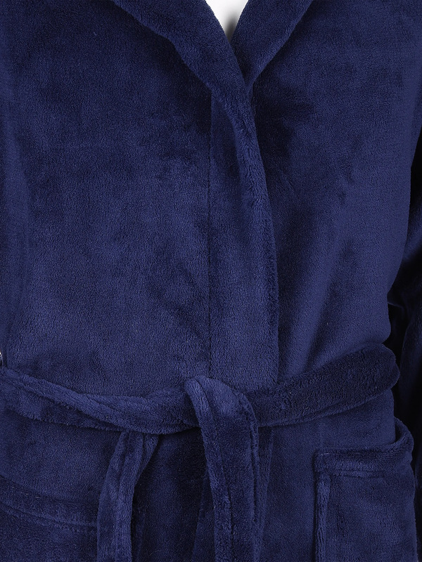 Bild 3 von Unisex Teddy Bademantel mit Kapuze
                 
                                                        Blau