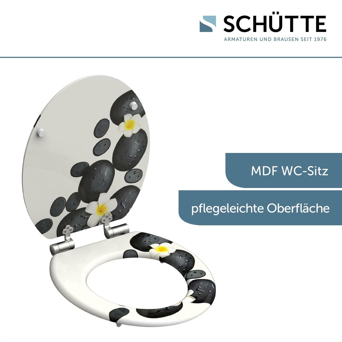 Bild 4 von SCHÜTTE MDF WC Sitz STONE DECORATION, Toilettendeckel mit Absenkautomatik