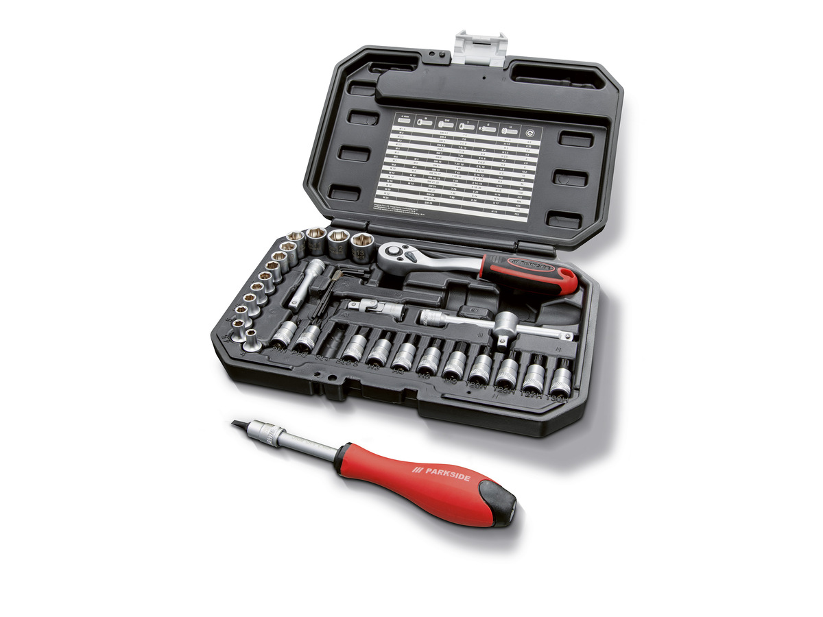 Bild 1 von PARKSIDE® Steckschlüsselsatz 1/4 Zoll »PSSS 36 A1«, 36-teilig