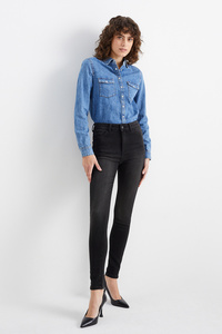 C&A Skinny Jeans-High Waist-LYCRA®, Grau, Größe: 38