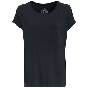 Damen T-Shirt unifarben DUNKELBLAU