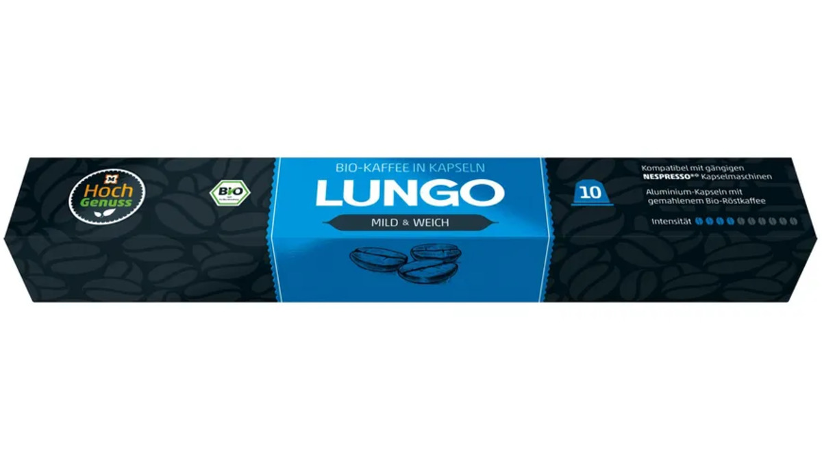 Bild 1 von HOCHGENUSS Bio Kaffeekapseln Lungo