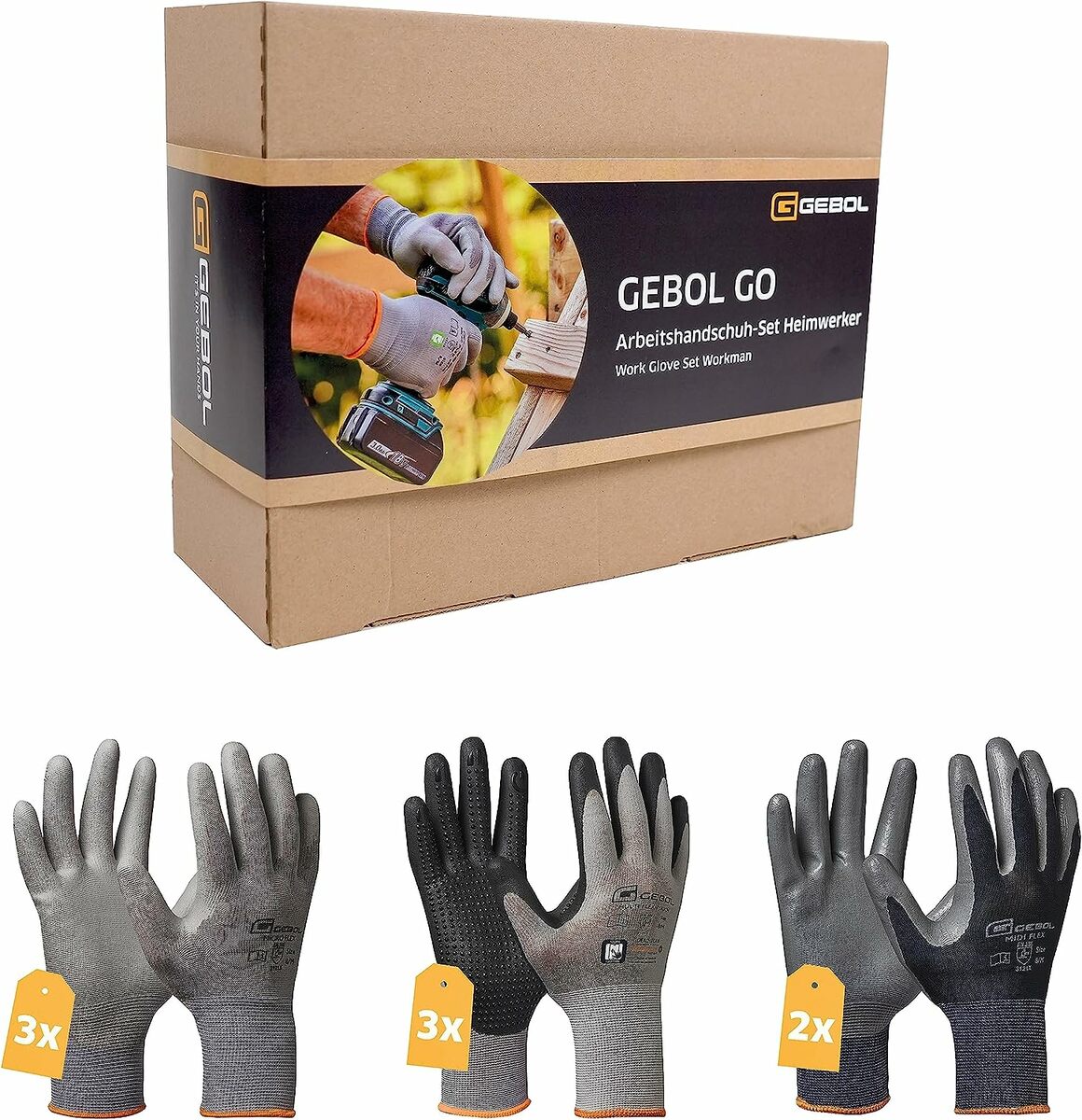 Bild 1 von Gebol GO Arbeitshandschuh-Set HEIMWERKER