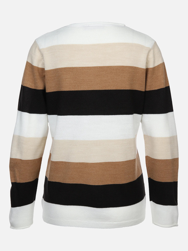 Bild 2 von Damen Strickpullover "Cashmere-Like" mit Streifen
                 
                                                        Beige